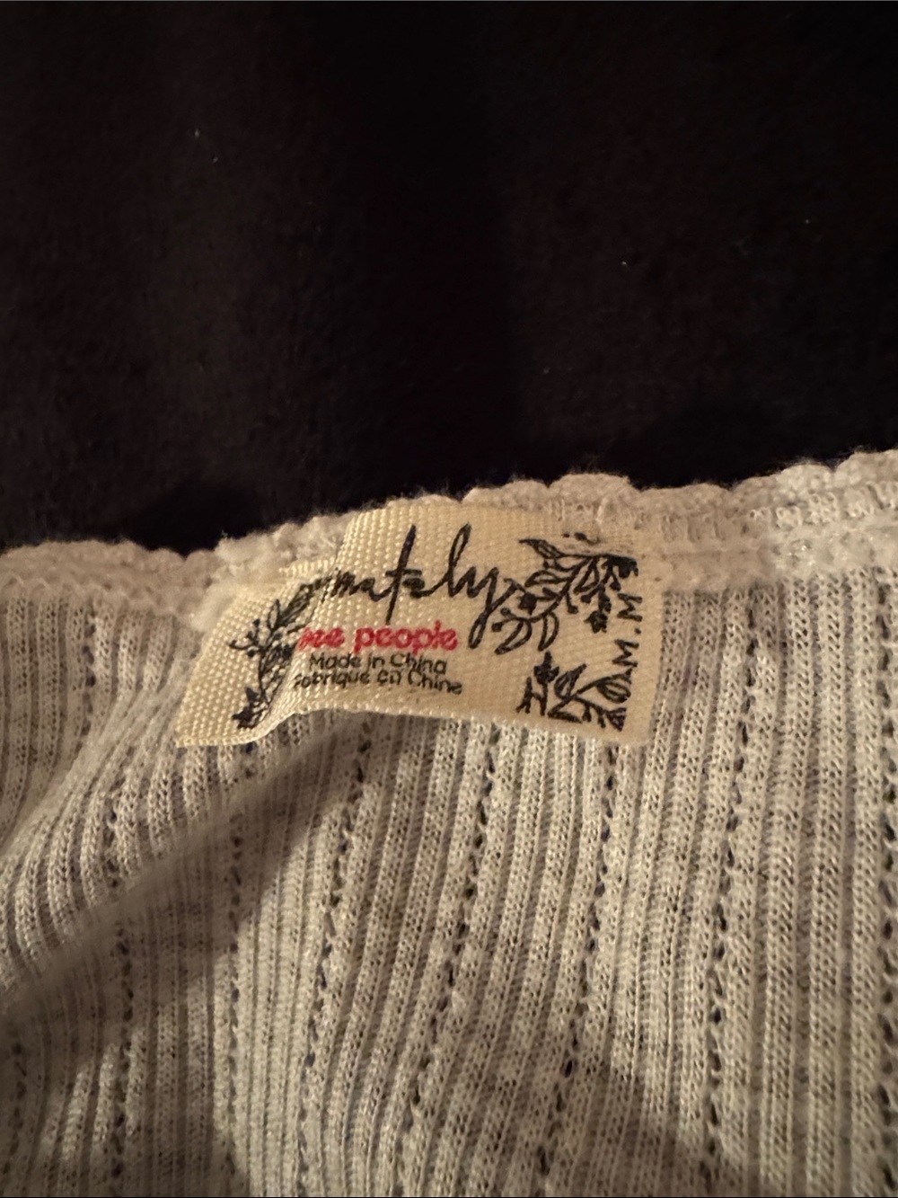 Free People Only You. Lace-Trim Ribbed Tank - Picture 5 of 5